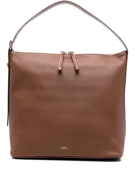 Geanta de piele A.p.c. din piele maro
