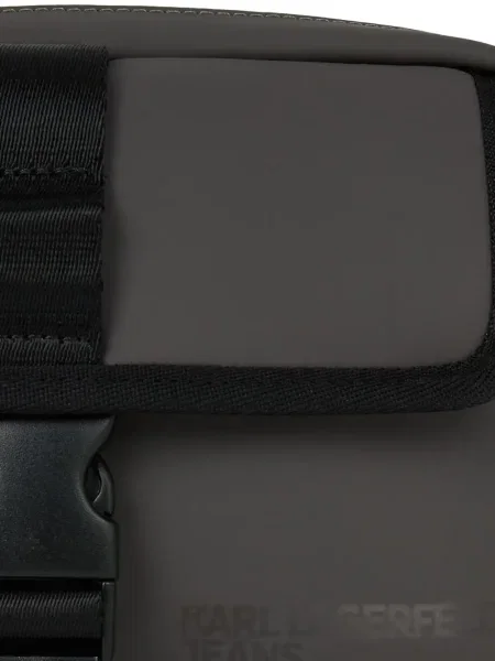 Torba Karl Lagerfeld Jeans sa kopčom siva