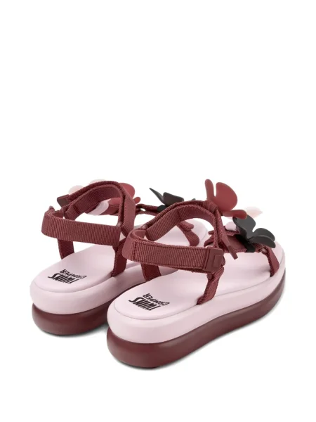Sandale Camper cu model floral cu aplicații roșu
