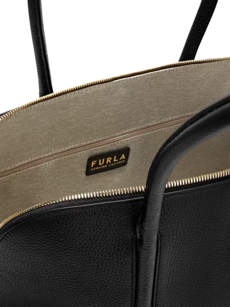 Кожена чанта Furla черно