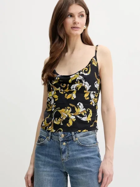 Versace Jeans Couture bluză femei cu imprimeu negru