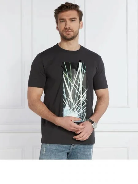 BOSS GREEN Tricou Tee 6 | stretch gri