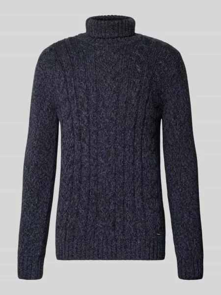 Sweter z golfem o kroju regular fit z prążkowanymi wykończeniami Ragman