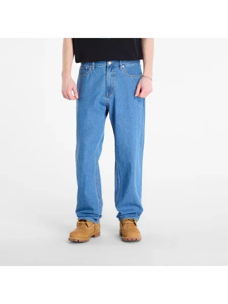 Spodnie Obey Clothing z kamieniami niebieskie