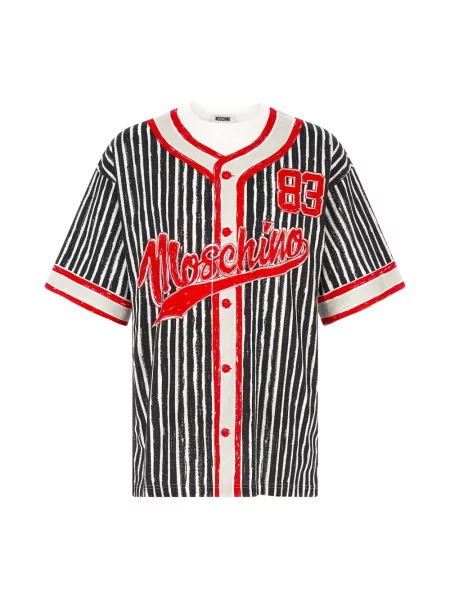 Wielobarwność koszulka Moschino z nadrukiem