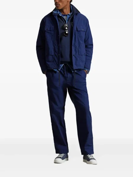 Ριγέ δερμάτινος κάλτσες Polo Ralph Lauren με κορδόνι μαύρο