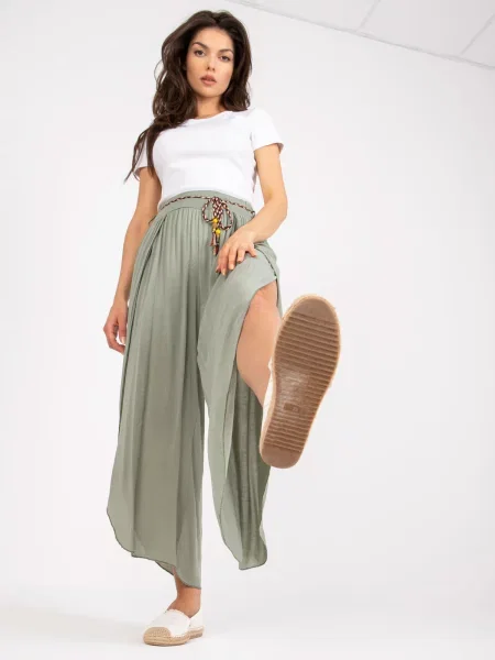 Nohavice Fashionhunters khaki