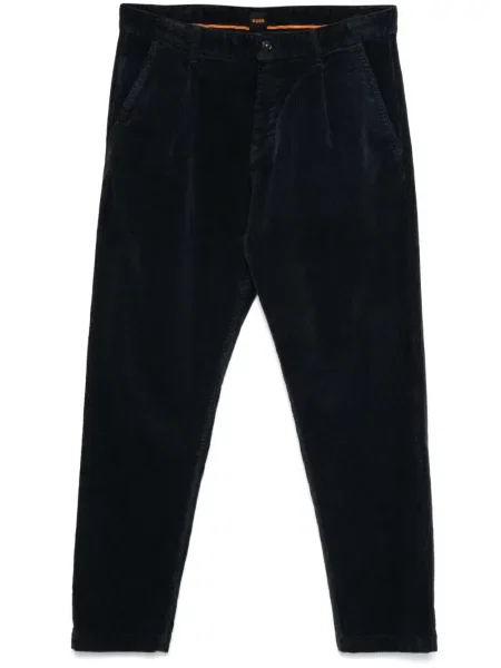Pantaloni Boss de catifea cord albastru