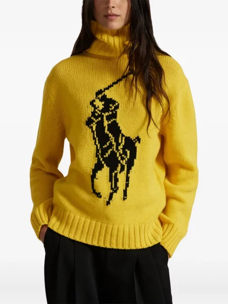 Căciulă Polo Ralph Lauren cu broderie cu dungi cowboy roșu