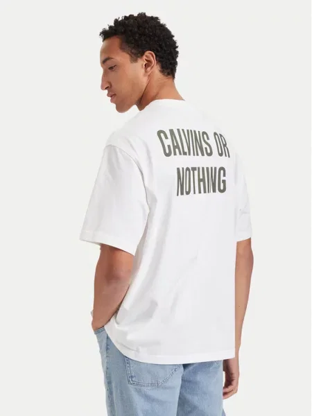 Calvin Klein Jeans Tricou Calvins Or Nothing alb