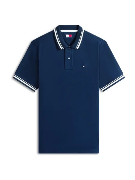 Tommy Jeans Tricou albastru închis alb