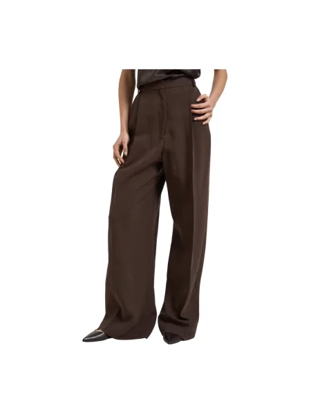 Szerokie spodnie Iro brązowe