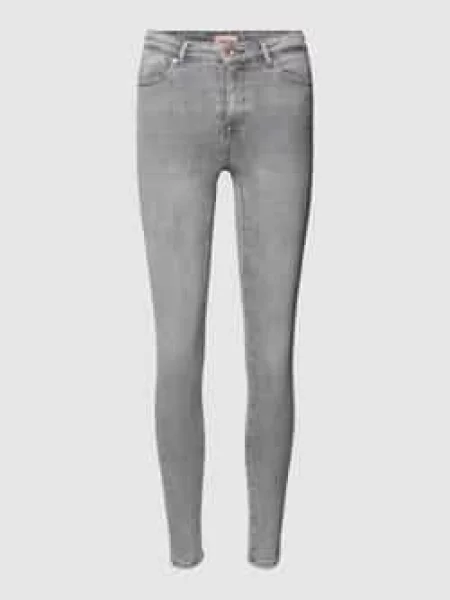 Jeansy o kroju skinny fit z efektem znoszenia model ‘POWER’ Only szare