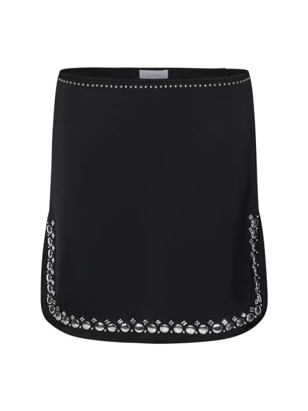 Mała mały satynowa spódnica mini Paco Rabanne czarna