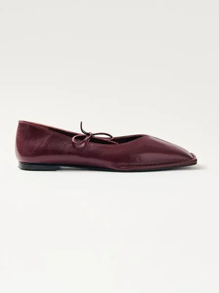 Alohas balerini de piele Sway bordo