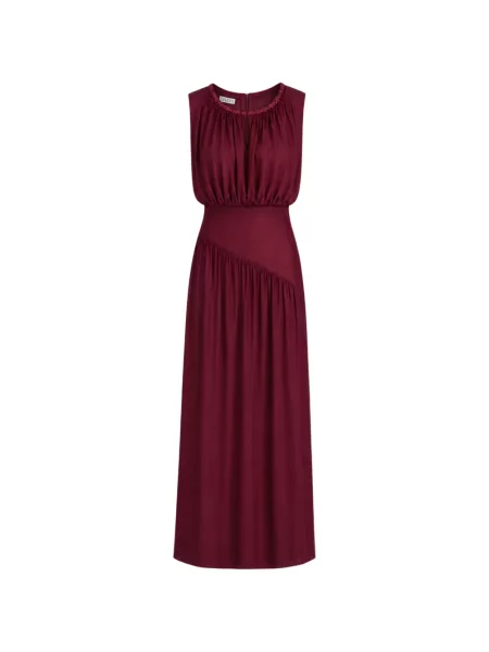 Rochie maxi Baruni cu mărgele roșu