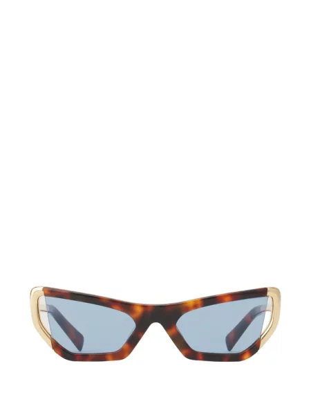 Ochelari de soare Lanvin cu imprimeu geometric maro