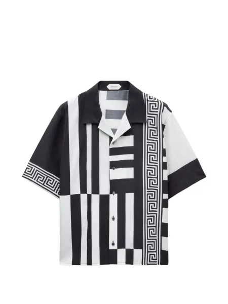 Cămașă Versace de mătase negru