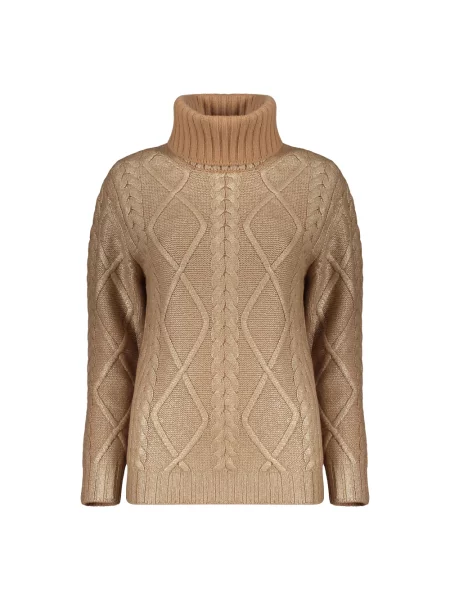 Sweter z golfem Herno brązowy