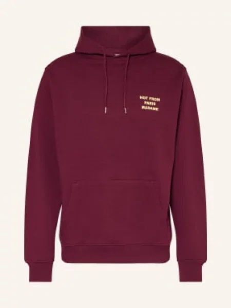 Drôle De Monsieur Mikina S Kapucí Le Hoodie Slogan tmavě / režná červená