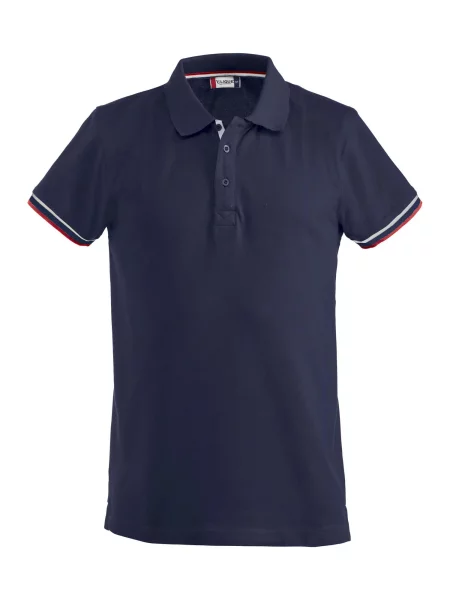 Clique polo Newton z bawełny ring spun dark navy niebieska