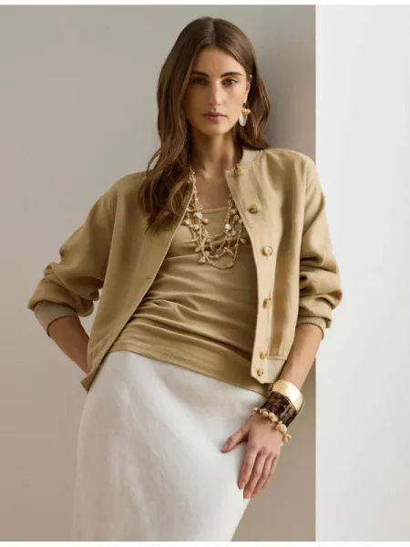LAUREN RALPH LAUREN De in geacă bomber | Relaxed fit bej