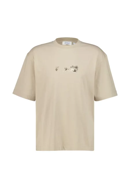 Tricou Off-white cu imagine alb