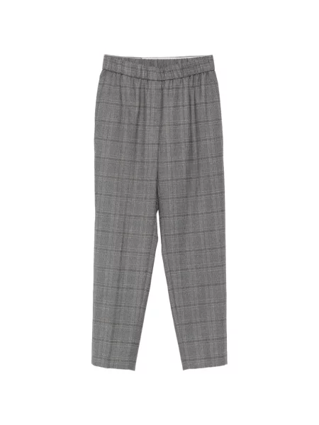 Pantaloni Peserico în carouri conici gri