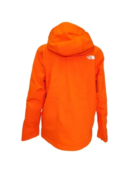 Geacă The North Face cu glugă portocaliu