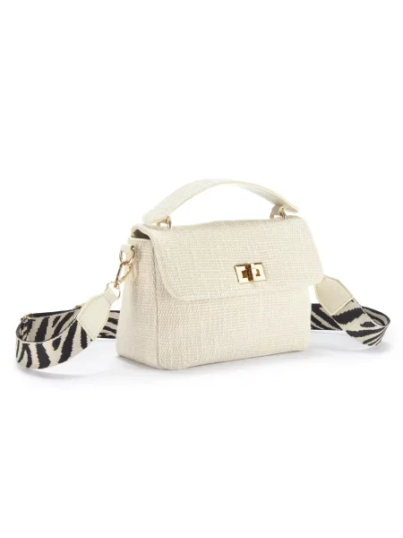 VIVANCE Torba za čez ramo bež črna