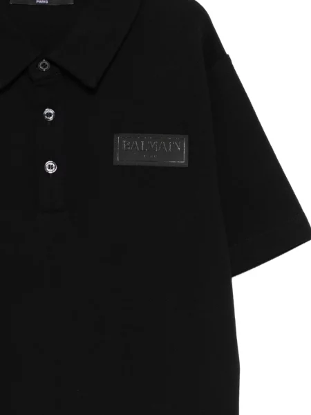 Koszulka polo dziecięca Balmain czarna