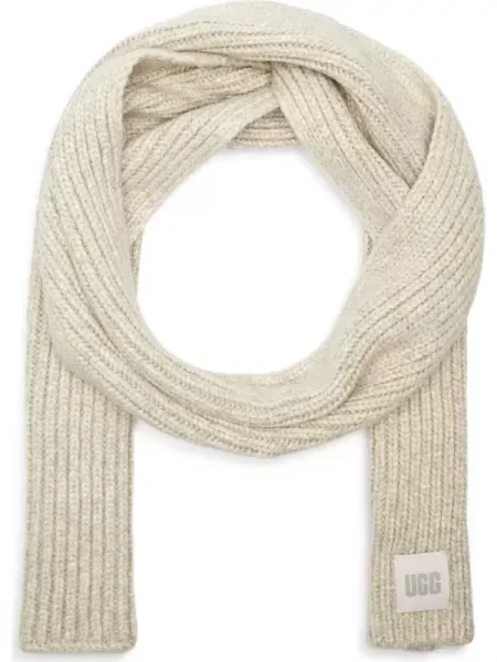 UGG Șal CHUNKY RIB cu adaos de lână gri