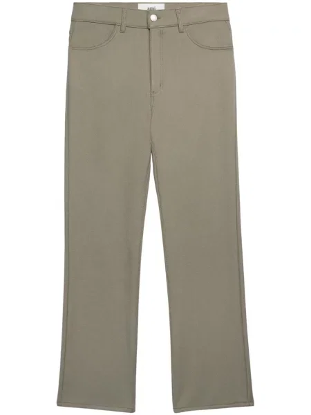 Pantaloni Ami Paris de lână gri