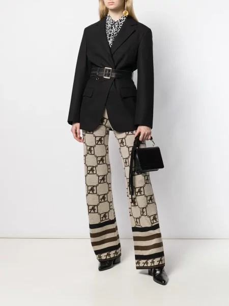 Megztos kelnės Alberta Ferretti ruda