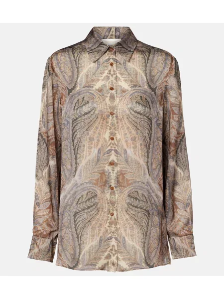 Cămașă Zimmermann din satin cu model paisley