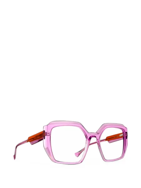 Ochelari de soare Caroline Abram cu imprimeu geometric roz