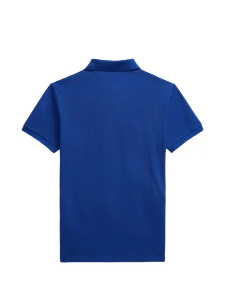 Matlasat tricou polo Polo Ralph Lauren cu decolteu rotund cu autograf roșu