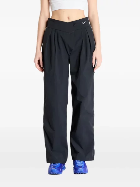 Top sport Nike din fleece plisat fără mâneci alb