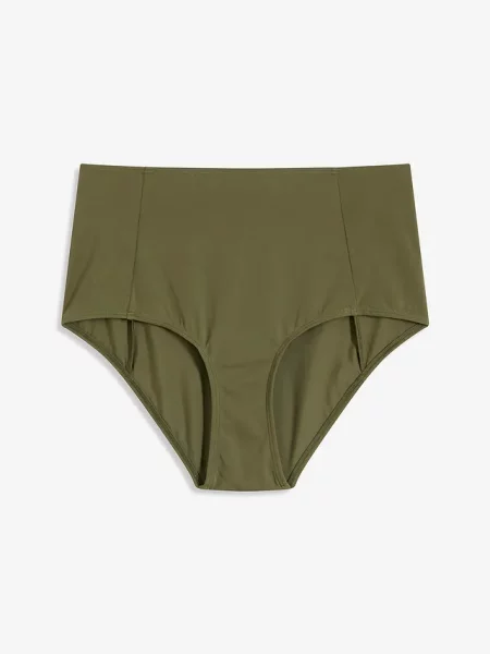 Figi bikini z wysoką talią zielone