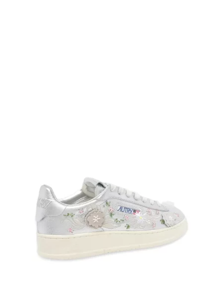 Sneakerși Autry cu model floral argintiu