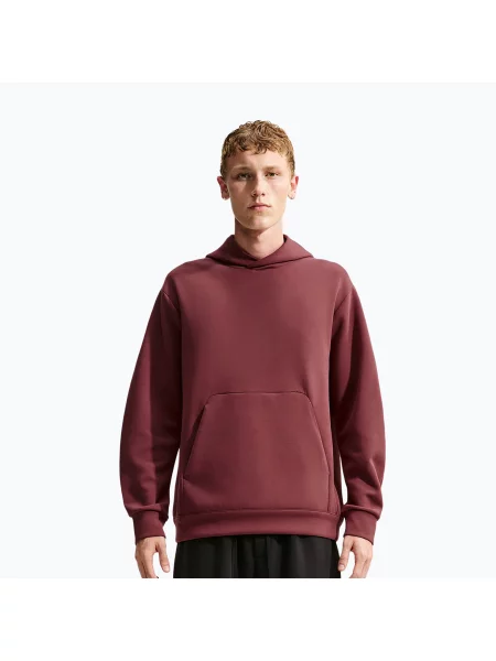 Bluza treningowa Nike ImpossiblySoft Light Boulder/Black/Burgundy Crush czarna