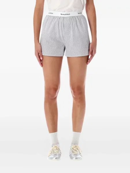 Pantaloni scurți Sporty & Rich cu dungi albastru