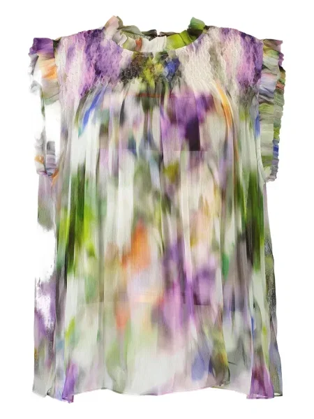 Top Christy Lynn cu volane violet