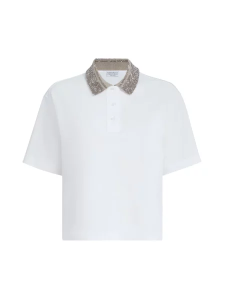 Polo Brunello Cucinelli białe