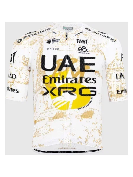 Koszulka damska UAE Team Emirates-XRG Superlight Replica Tour de France z krótkim rękawem białożółta XS biała