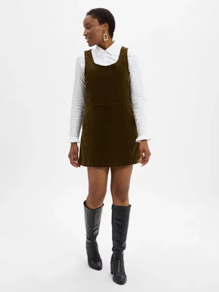 Marc O'Polo Denim sukienka sztruksowa Kobiety jednolity S zielony