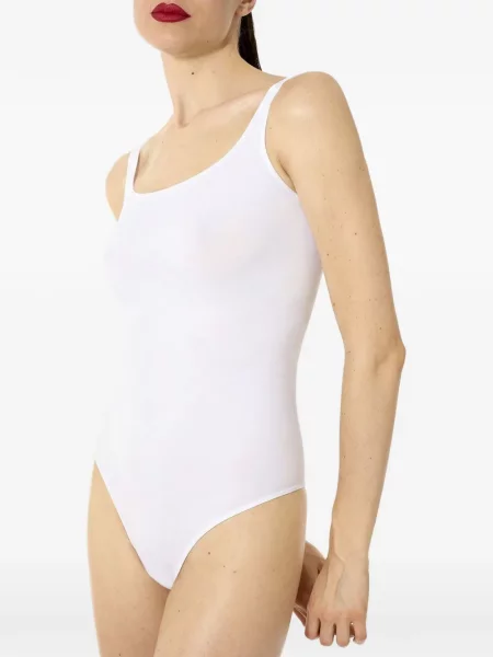 Body Wolford fără mâneci alb