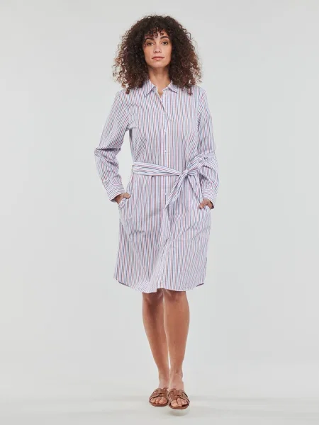 Oblekové košeľové šaty Tommy Hilfiger biela
