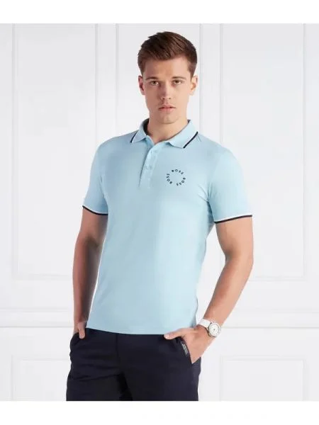BOSS GREEN Polo Paule 2 albastru