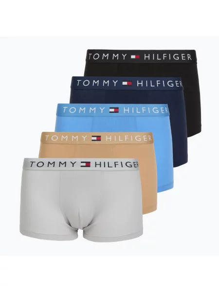 Боксерки Tommy Hilfiger Trumk 5 чифта cobalt blue/pitch black/black/light castle/desert черно
